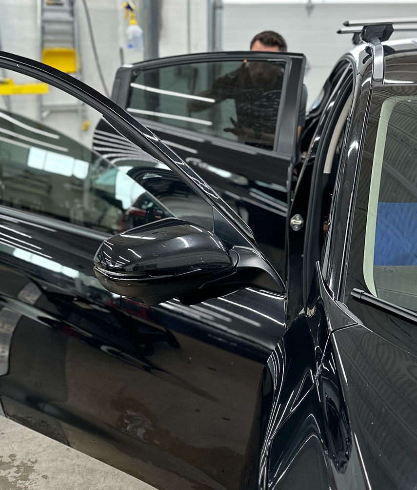 Auto Window Tint on car doors.