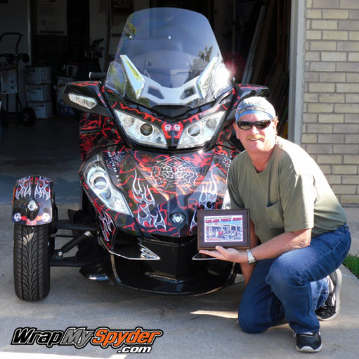 Canam Spyder custom advertising, Spyder lettering, Promotional