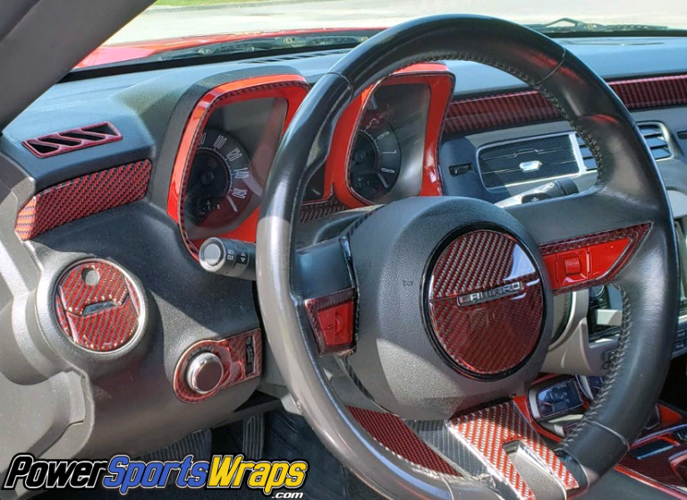 Carbon Fiber Deep Red Black