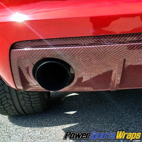 Carbon Fiber Deep Red Black