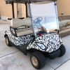 DIY Black, gray, white Urban-Avalanch-camouflage-wrap for all standard size golf cart models.