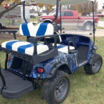 Snow Storm Blue Golf car wrap